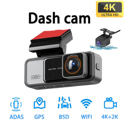 HD WIFI Mobile Phone Interconnection GPS Track Front And Rear Dual Lens Driving Recorder