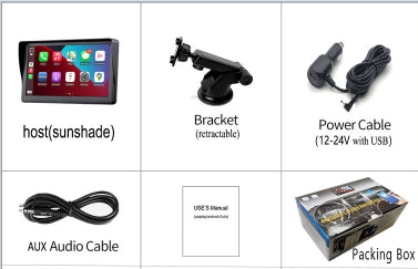 7 IPS Car Smart Screen Wireless Carplay Auto Mobile Phone Projection